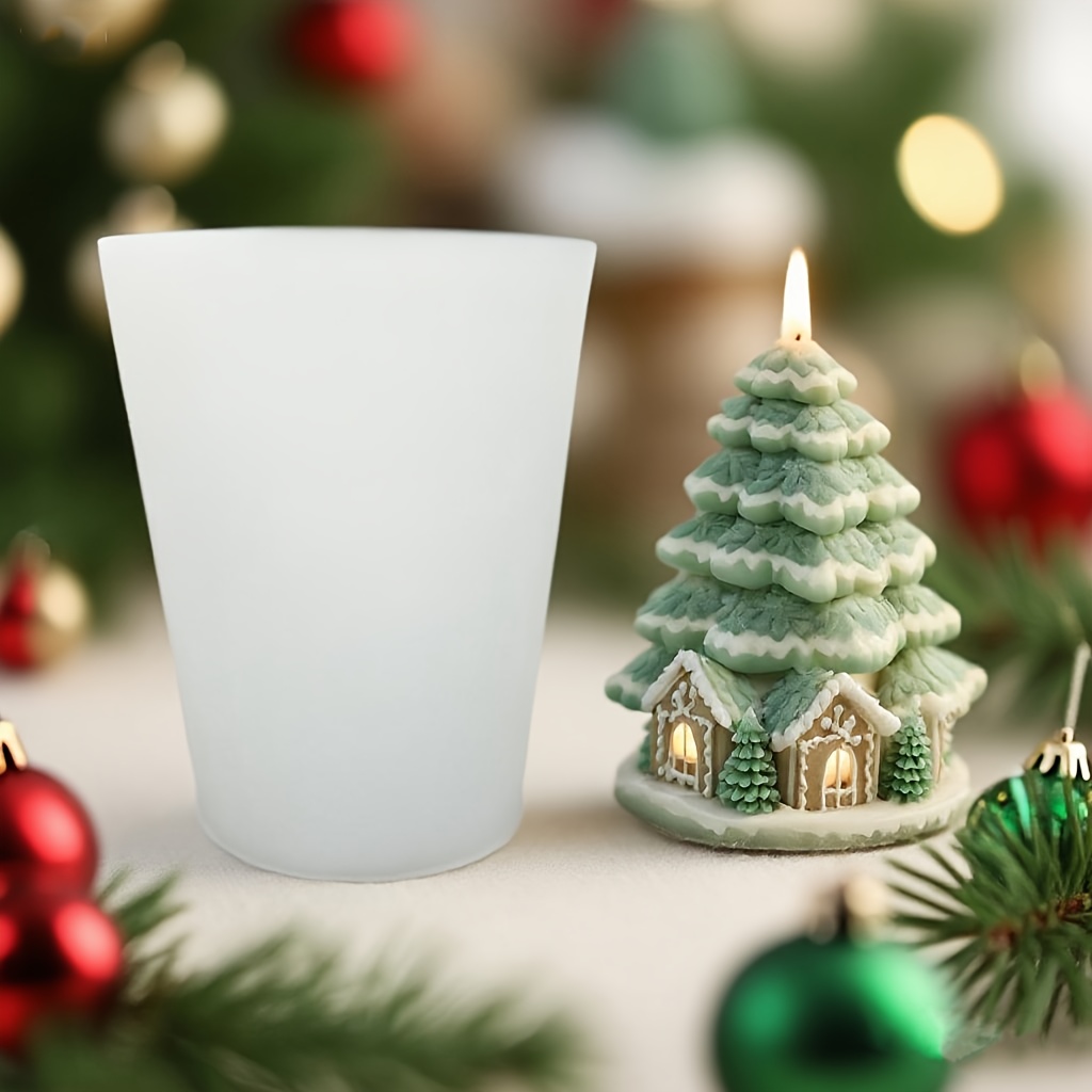 Christmas Tree Silicone Mold, Candle Mold, Diy Craft Mold For Making Aromatherapy, Plaster, , Christmas Decorations, Christmas Gifts