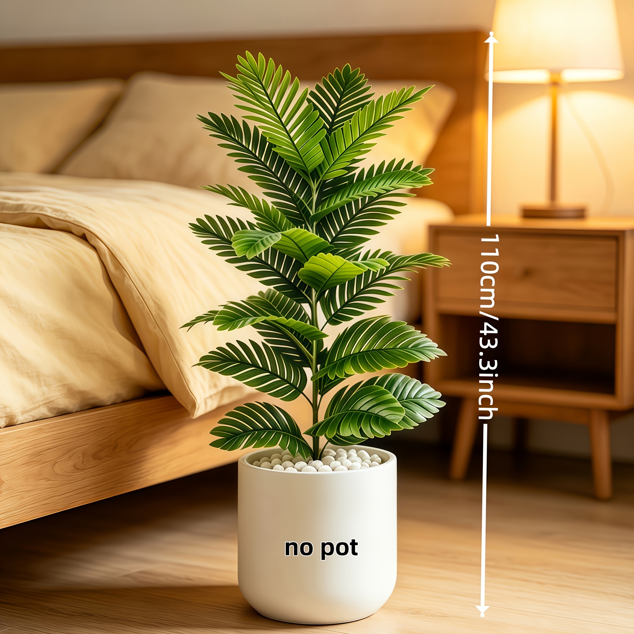 TEMU 43-inch Large, High-end, Exquisite Artificial ( Palm) Simulated Green Plant, Evergreen All Year Round. A For Wedding Arches, , Gardens,