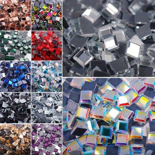 100pcs crystal hotfix s flatback glass gems for diy crafts shoes bags nail art garment decorations high durable versatile embellishments