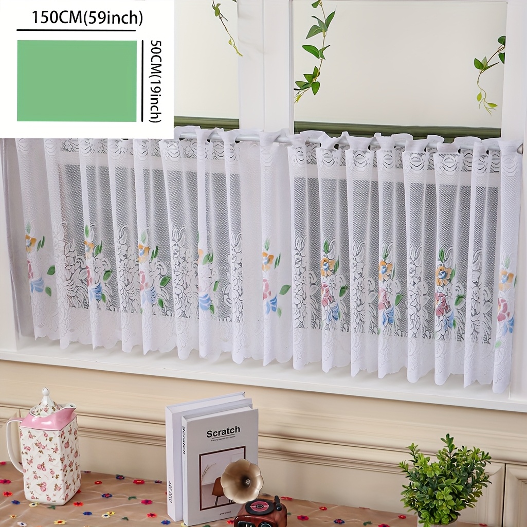 1pc Thickened Spray Flower Romantic Curtain Small Curtain