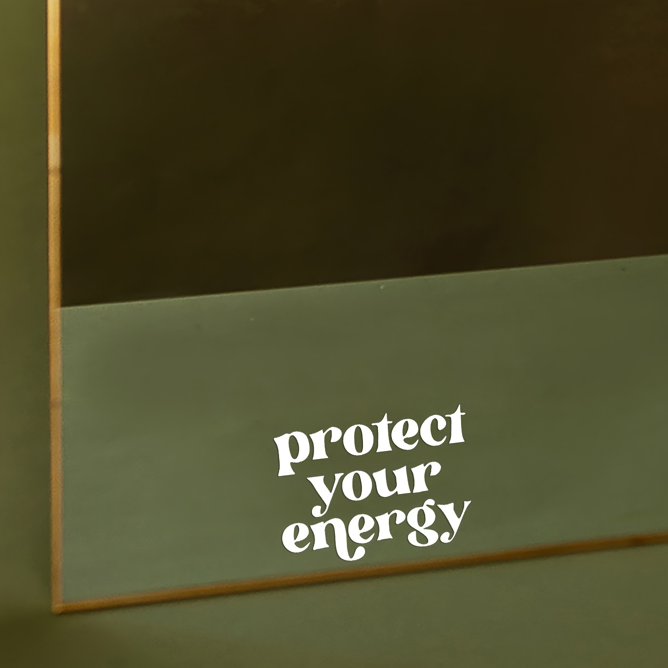 Protect Waterproof Stickers Bathroom Mirror Make-up Mirror Door Window Wall Positive Energy Decorative Stickers Stickers