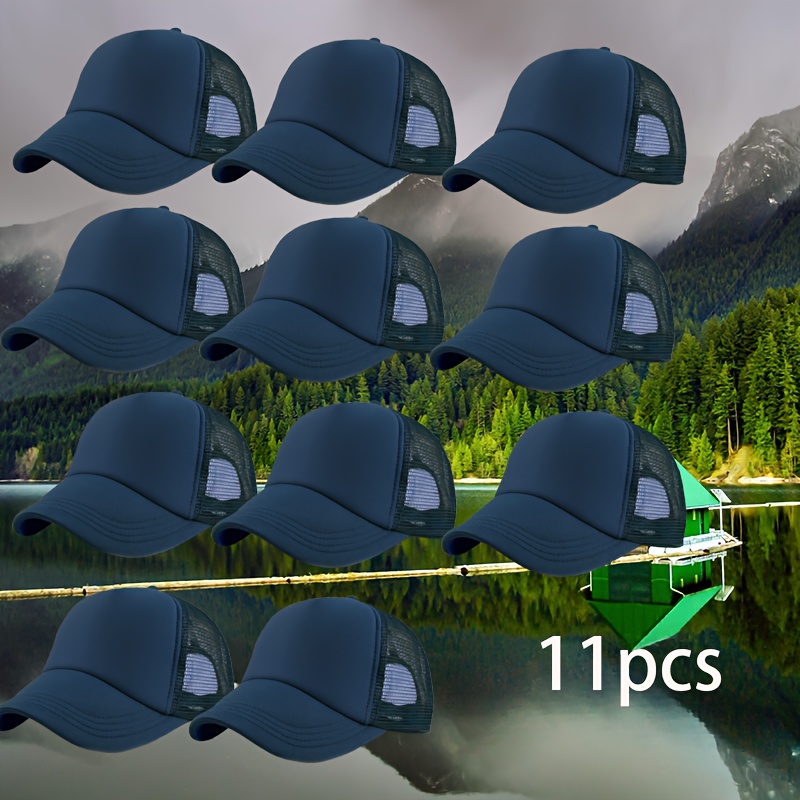 11pcs Custom DIY Pattern Photo Print Mesh Baseball Cap Set