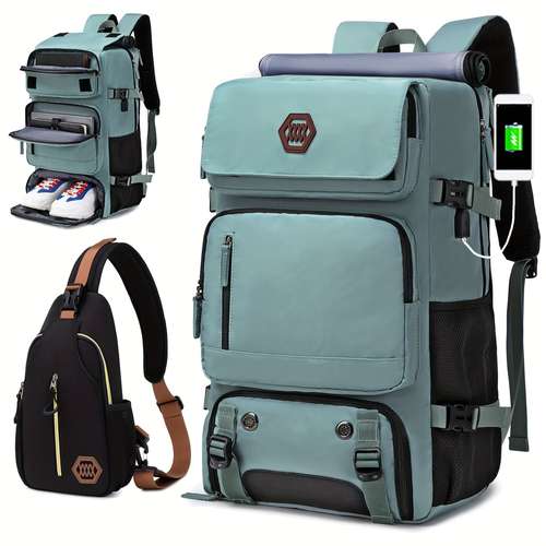 multifunctional travel backpack convertible shoulder luggage bag large capacity travel duffle bag weekender overnight bag computer laptop schoolbag