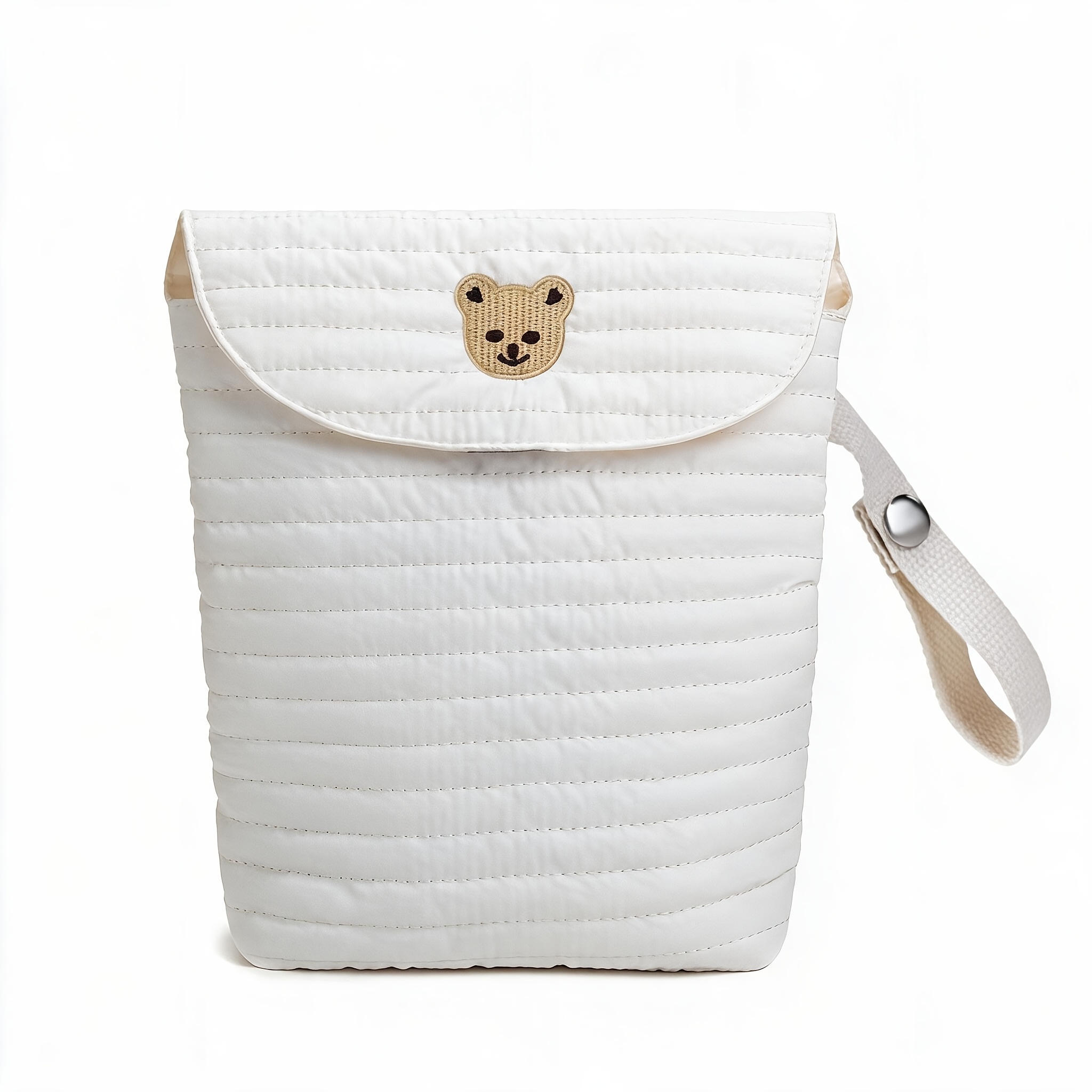 Image of 1pc Maternity Diaper Bag Reusable Large Capacity Mom Bag Bear Pattern Portable Storage Handbag Diaper Bag Suitable For