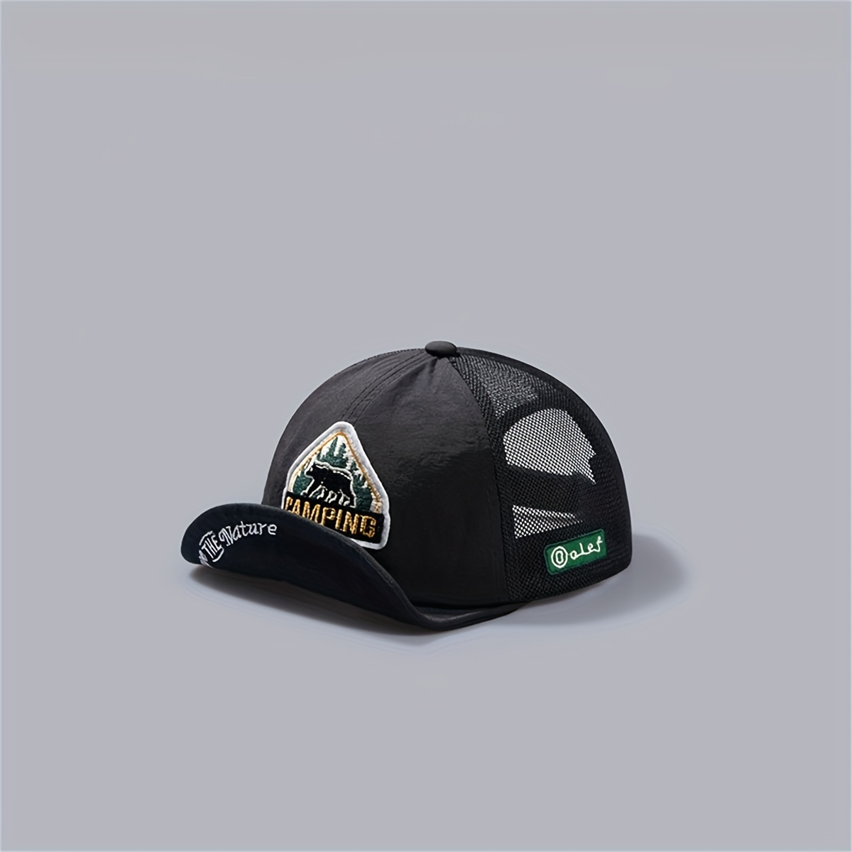 E-shop 1 Amerikanischer Vintage , Mesh Outdoor Camping Hut, Kurzrand Atmungsaktive Netzkappe, Flachrand Hut