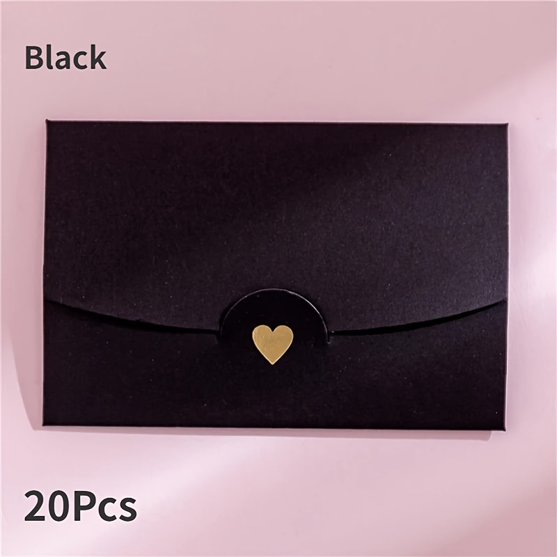 E-shop 20 Stk./Los 10,5 cm x 7 cm Kleine Grußkarten Namenskarten Umschläge Heißprägung Liebe Papier Mini-Umschläge