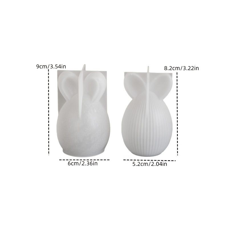 TEMU Stampo in Silicone per Gesso Fai da Te 2pz/Set Motivo a Righe/Texture Orecchie di Uova Stampo per Argilla Stampo per Uova in Stampo per Resina