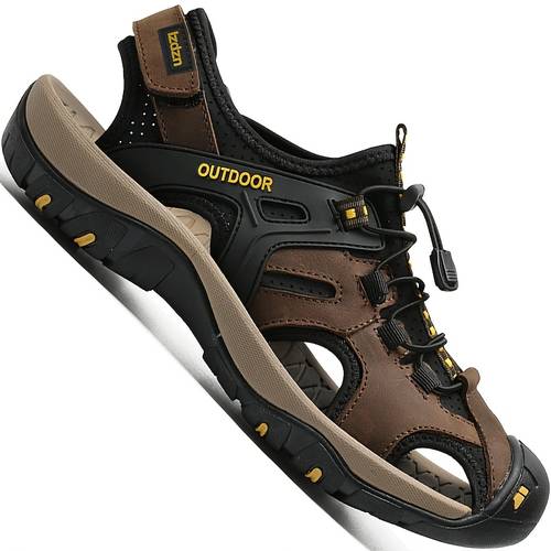 mens leather sandals for men fisherman mens grey size summer shoes male hiking shoe man casual