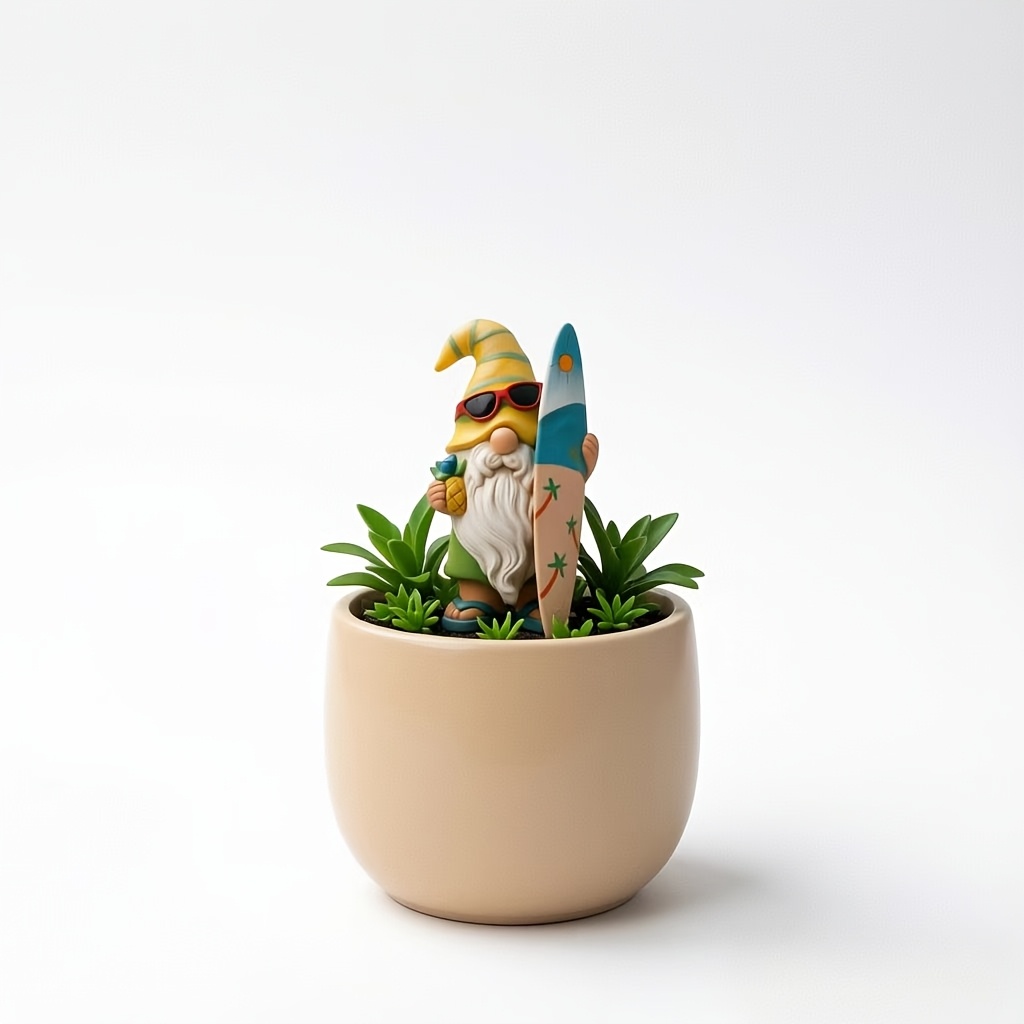 garden gnome surfing gnome figurine humorous outdoor gnome - Temu