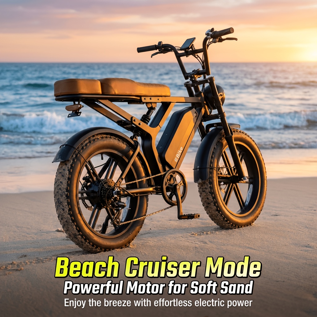 27.9 miles per hour electric bicycle, adult model, 749 watt motor, 48 volts 15  -hour battery, 20 inches   inches wide tires, full suspension   design, as a gift for family   Product details 3