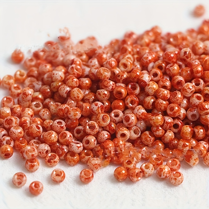 138pcs Picasso Colored Glass Rice Beads for DIY Jewelry