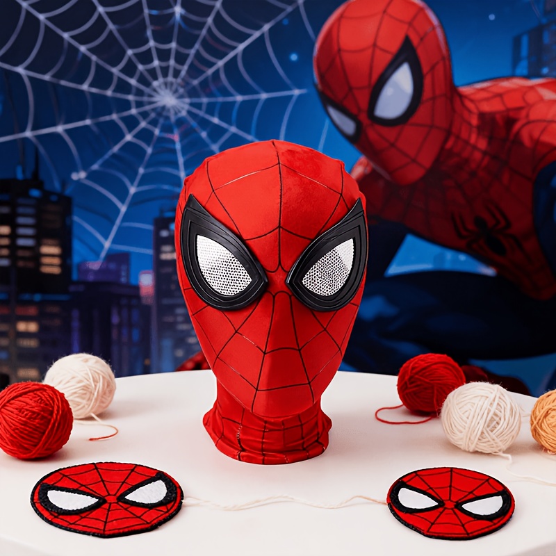 Crochet Kit - Red Black Crochet Kit Exquisite Outfit Can Play As A Superhero Headgear Suitable For Parties Theme Gatherings The Best Birthday Gift For - Fans Fun Headwear Costume