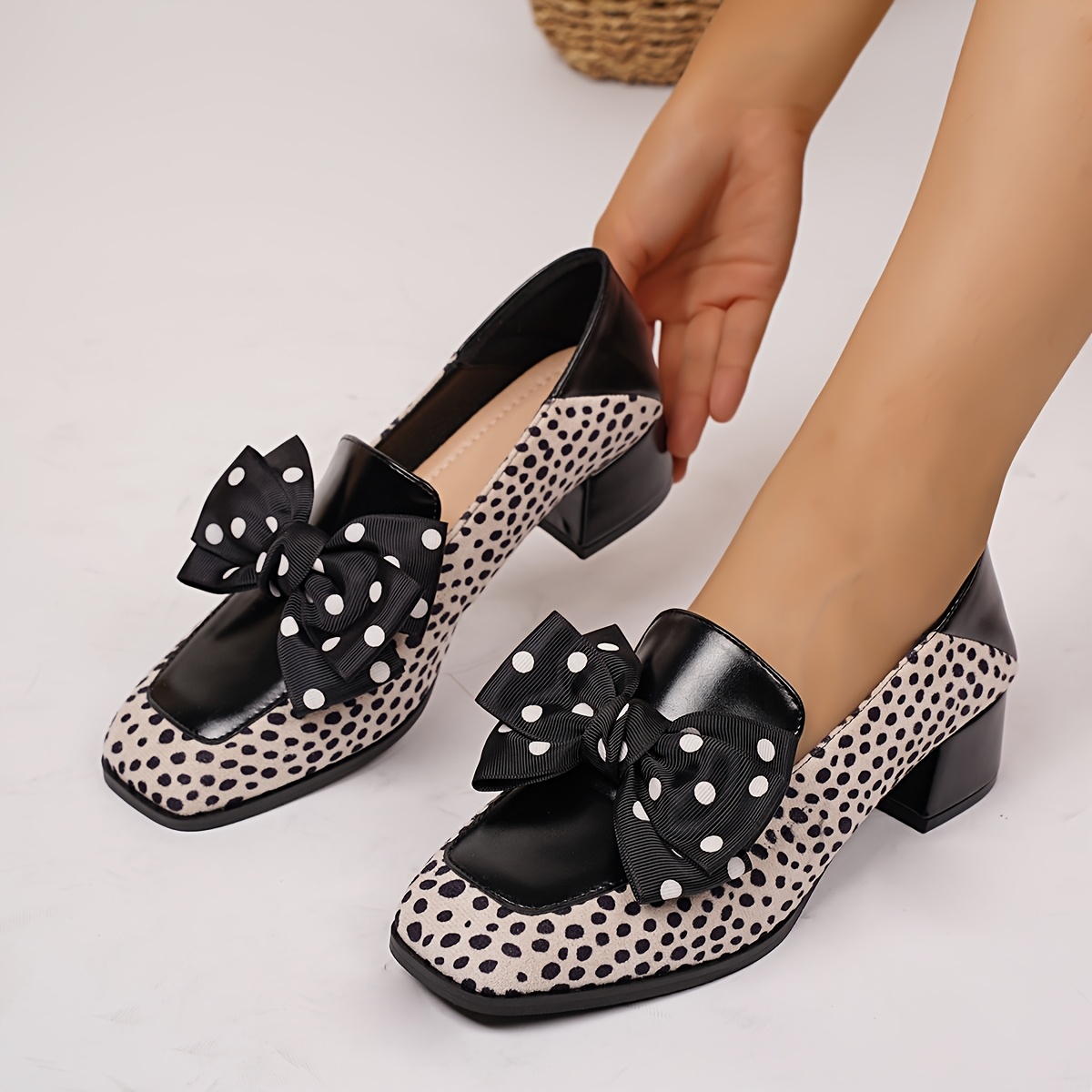 

Bow Look Lovely Loafers New Women's Fashion Heel Mules