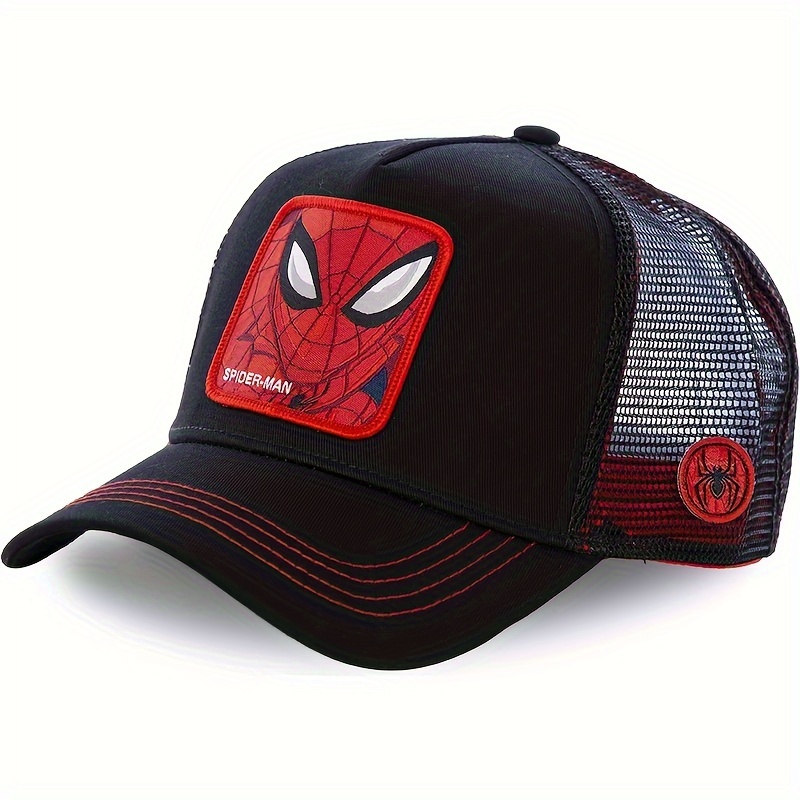 

Character Embroidered Design Mesh Breathable Baseball Cap, Unisex Adjustable Snapback Hat, Disney Licensed Merchandise