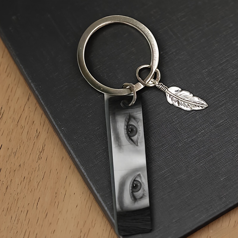 Custom Engraved Keychain Double Sided Stainless Steel Double Sided Laser Engraved Keychain Temu Kuwait