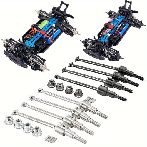 scy rc car front and rear cvd metal drive shaft with m4 nut set for brushed and brushless 16101 16102 16103 16104 16101pro 16102pro 16103pro 16106pro sg116 sg116 130 ect
