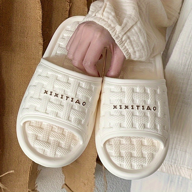 xixitiao casual comfortable solid color open toe slippers - Temu