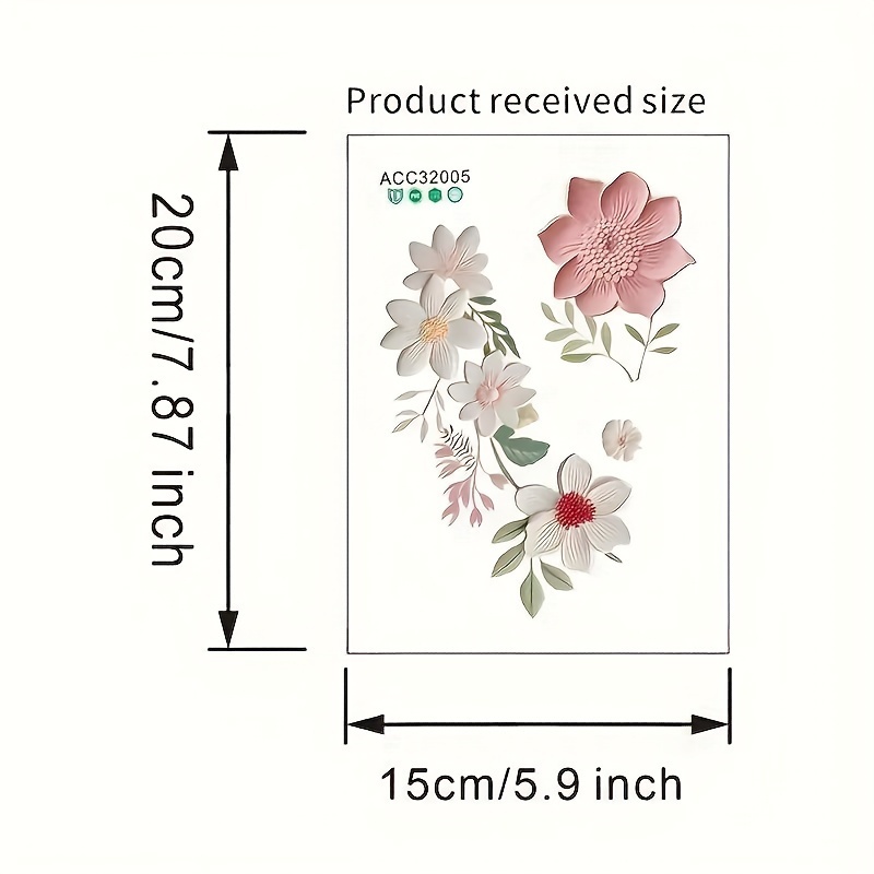 1pc 3D Floral Shadow Effect for Switch Sticker - Modern Vinyl Wall Art Decal for Home Decor, Easy Apply & Remove