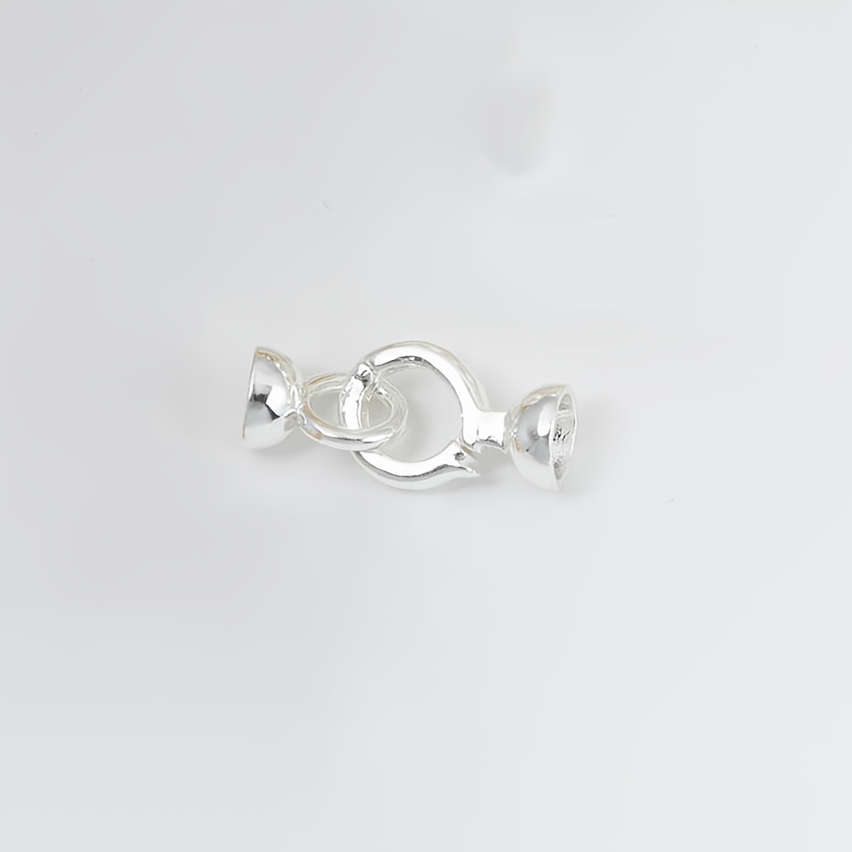 TEMU 1pc Of Copper Plated With 14k Golden, A Minimalist Jewelry Connector For A Money-saving Circle, Featuring A Silvery End Clasp, Suitable For