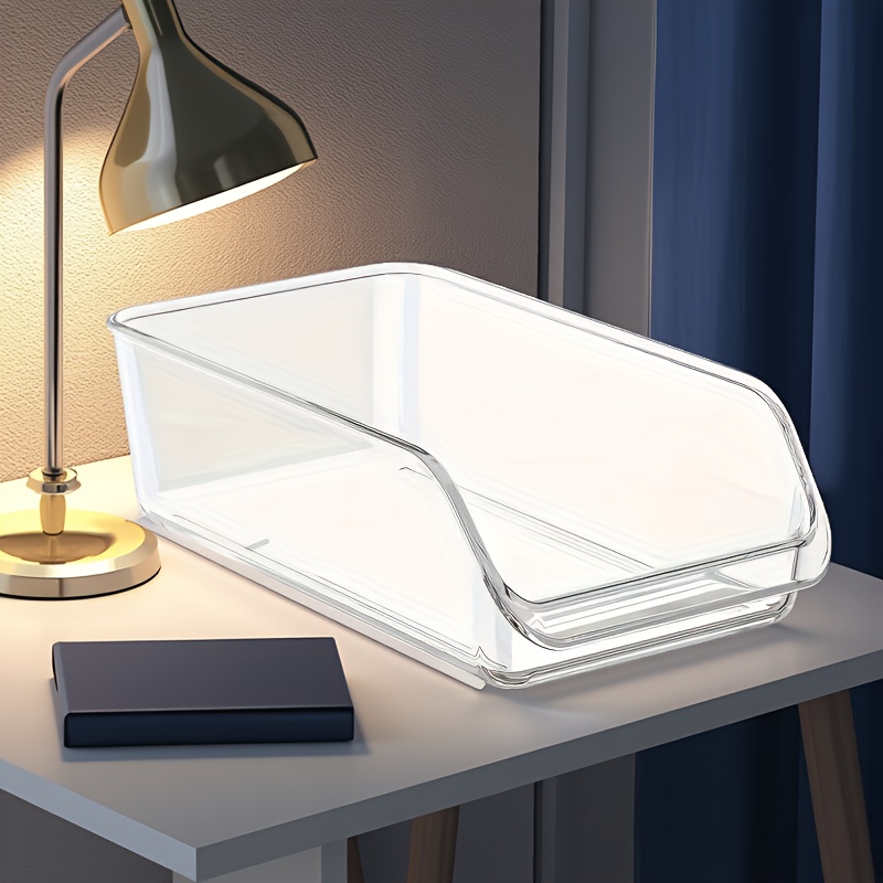 TEMU Storage Box - Heavy-duty Transparent Organizer For Cds, Vinyl Records, Dvds, Tapes - Shelving Design, Space-saving Media Display Case For Home,