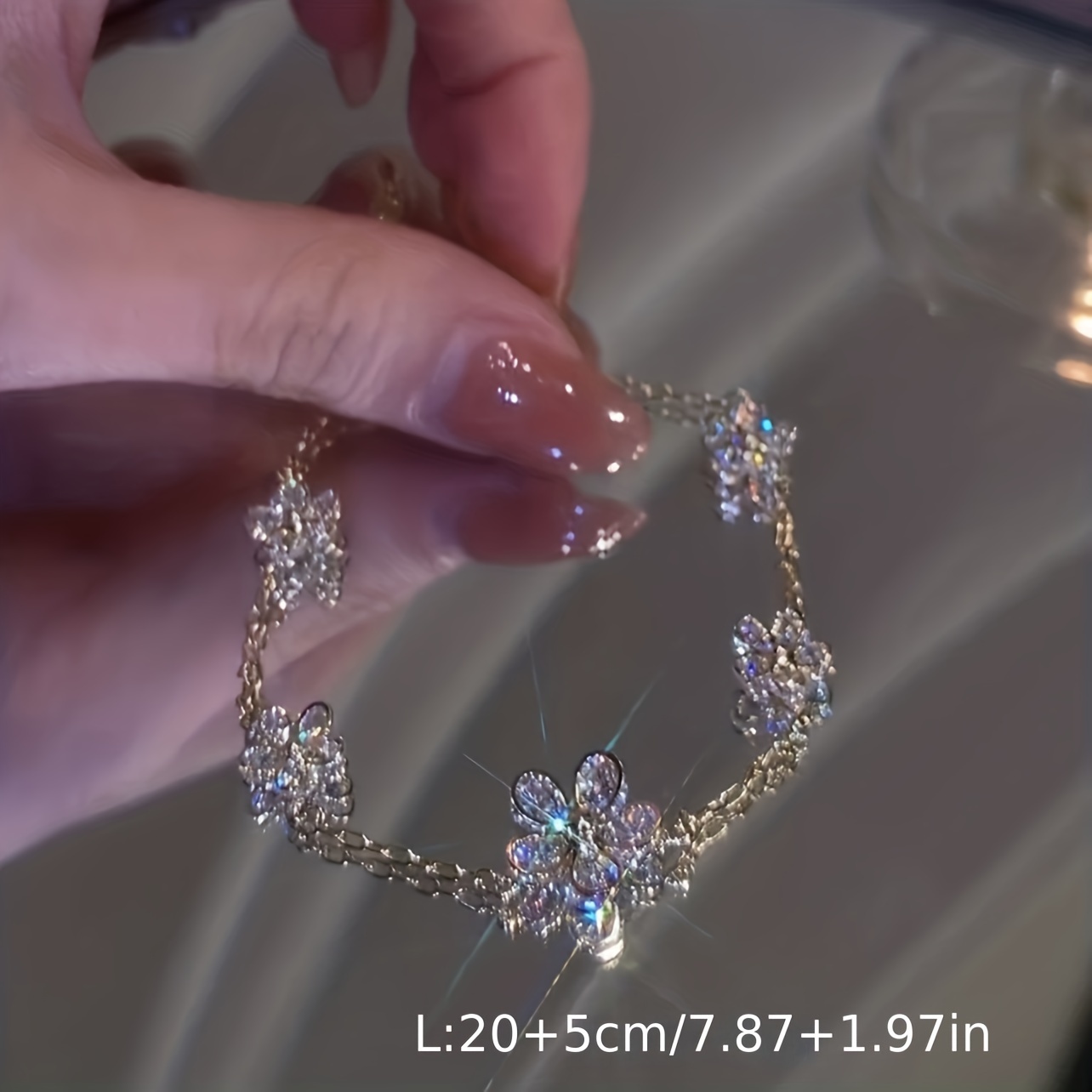 CZ Flower Bracelet for Casual Attire