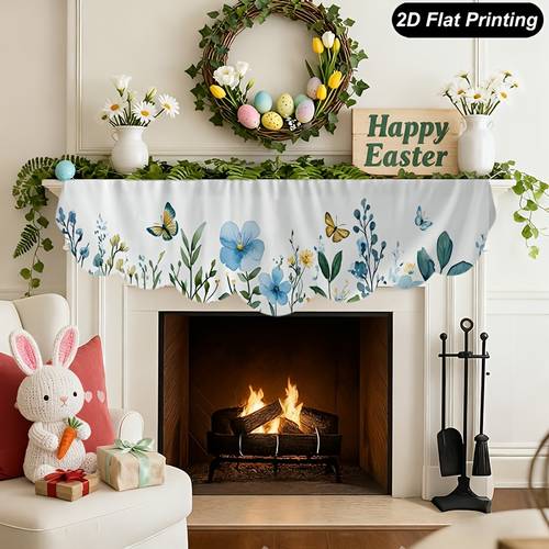 1pc spring mantel scarf measuring 78 7x19 6 inches suitable for summer seasonal decorations parties holidays weddings and home decor for living rooms and dining tables