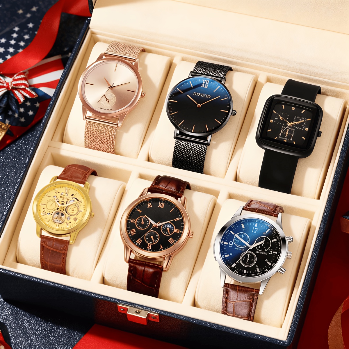 TEMU Men's Quartz Watch, 2025 Luminous Watch, Christmas New Year Gift Box For Boyfriend Dad