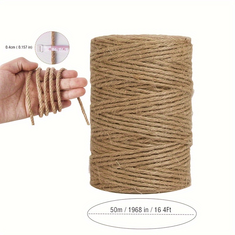 Sonew Hemp Cord,DIY Hemp Rope,DIY Hemp Rope Thread Natural Jute Twine Cord  for Party Wedding Gift Craft Decor 