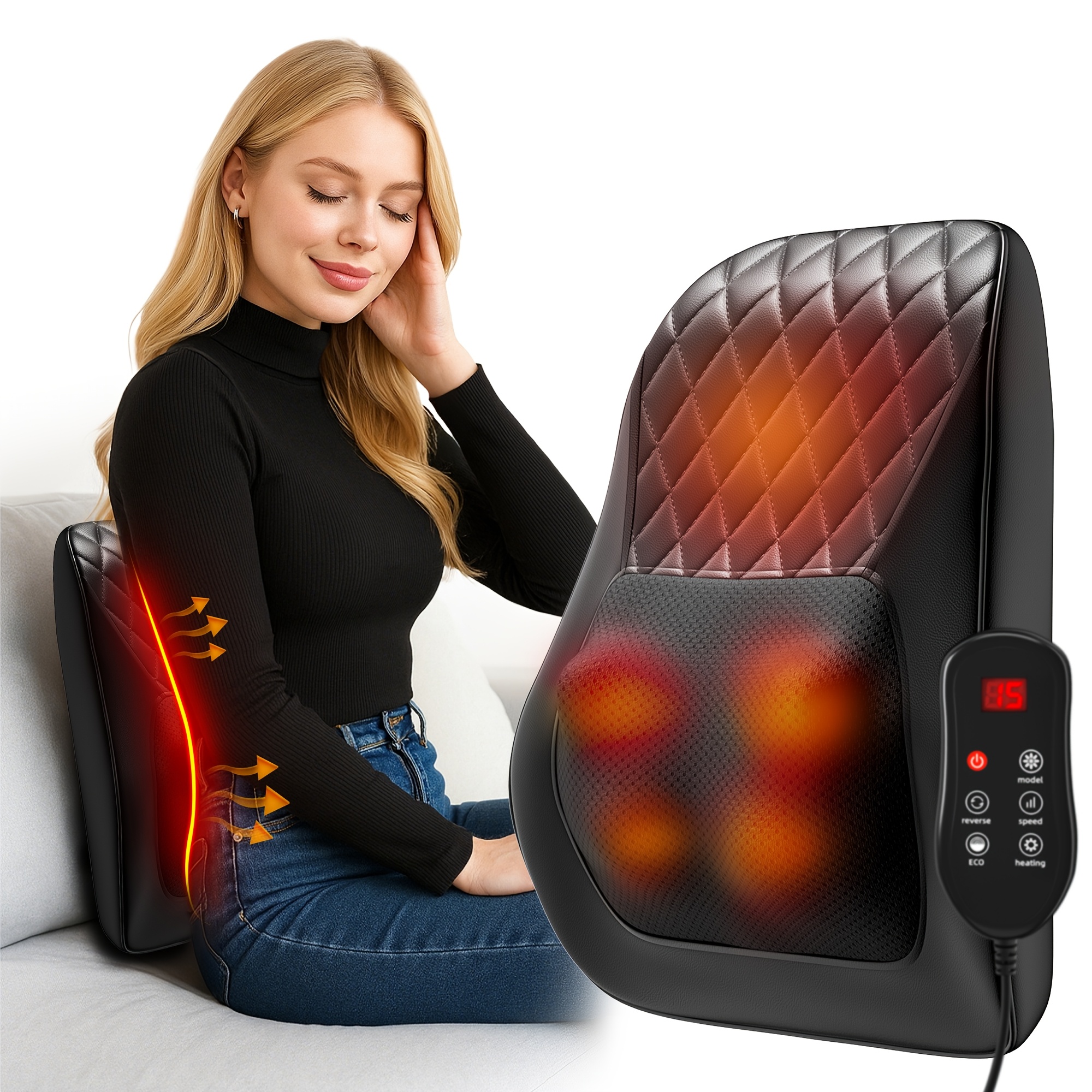 electric vibrating back massager Vibration Massage Car Seat Cushion with 10 Vibration Motors main image 1
