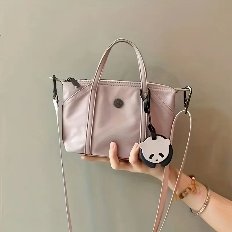 chic mini macaron color tote bag lightweight nylon crossbody - Temu United Kingdom