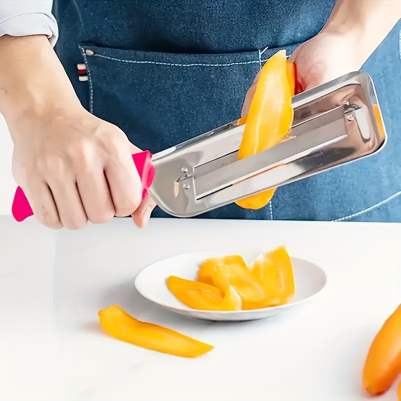 Stainless Steel Cabbage Cutter, Manual Vegetable and Fruit Cutter, Kitchen Small Tools, Suitable for Pickles and Salads- Can Be Washed in a Dishwasher- Perfect for Restaurant and Home Kitchens, Christmas, Halloween, Thanksgiving, Holiday Gifts