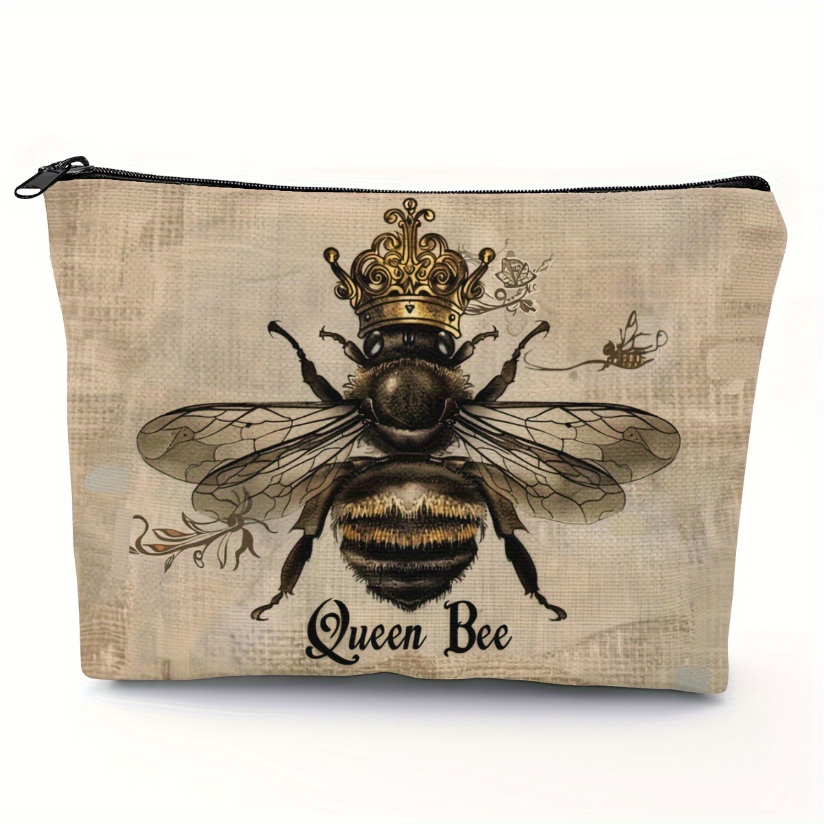 

Bee Cosmetic Bag - , Zippered For & Toiletries, Polyester, 5.51 X 8.66