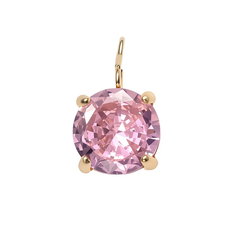 Versatile Style Non-Fading Round Synthetic Zircon Pendant Necklace