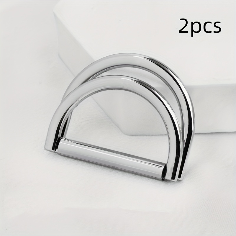 E-shop 2 Stück 40mm Doppel-D-Ring Metallverschlüsse Mantelgürtel Schnalle Dekorative Knöpfe Gurtversteller Haken Verschluss DIY Zubehör