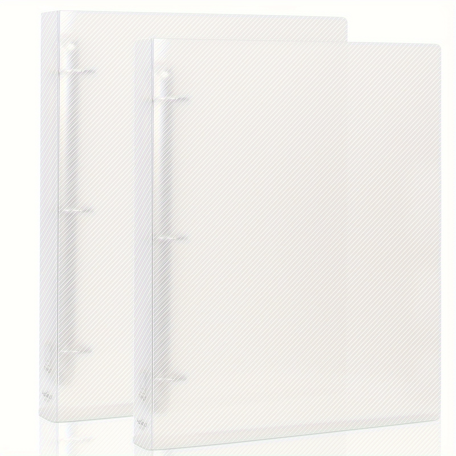 

3 Ring Binder, 1.5 Inch Binder Organizer Holds 8.5'' X 11'' Paper, Large Clear View Binder D Ring, 2 Pack, Transparency