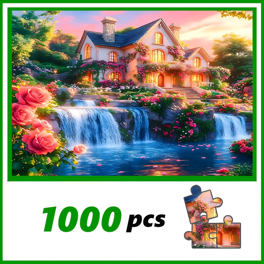 TEMU 500pcs/1000pcs Adult Jigsaw Puzzle, Large Puzzle Gift For Family Interaction, Diy Puzzle For Home Decor, High-quality Family Fun Puzzle Designed