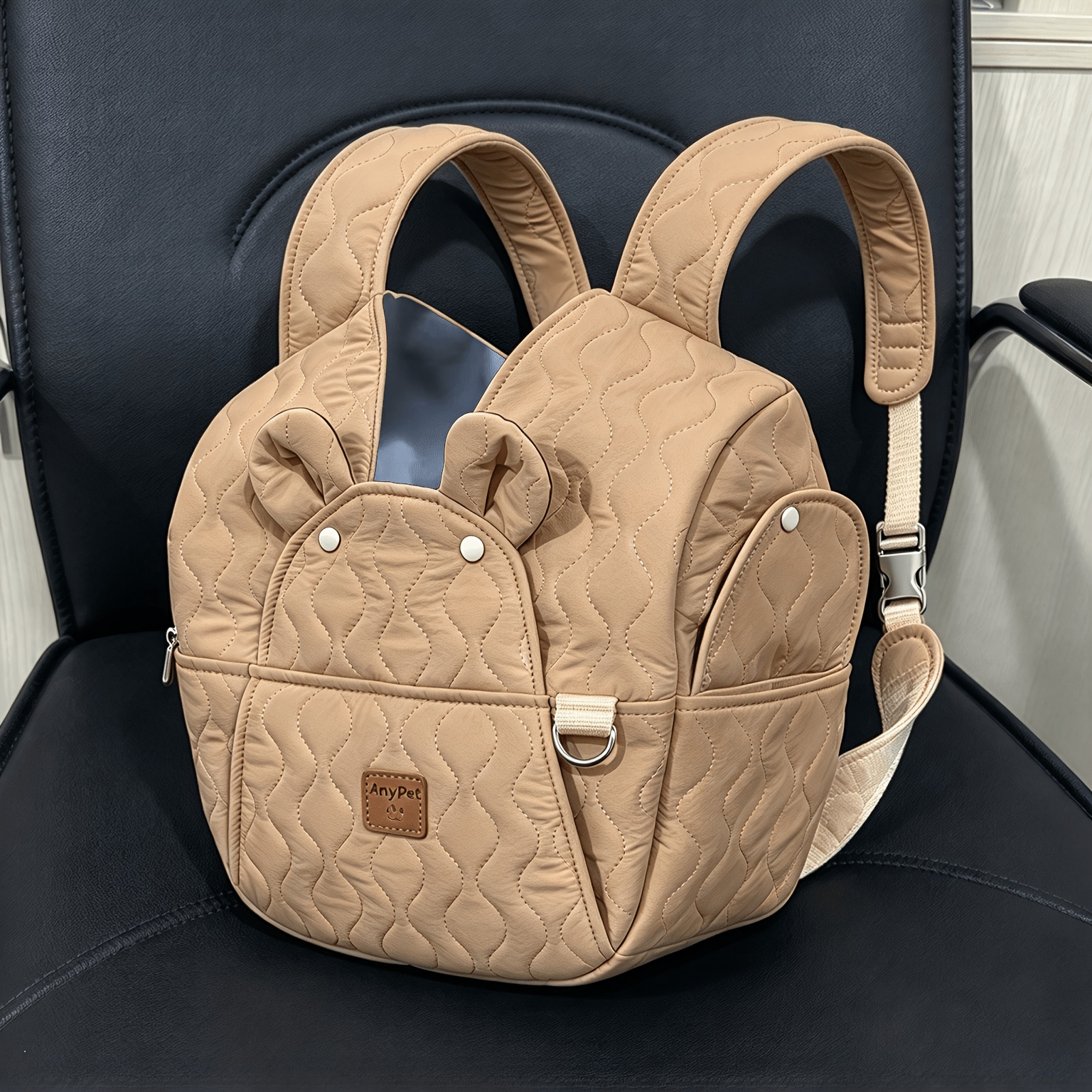TEMU TOTBANG Sac de transport à dos matelassé et respirant pour petits chiens et chats, bretelle d'épaule large réglable et boucle de sécurité,
