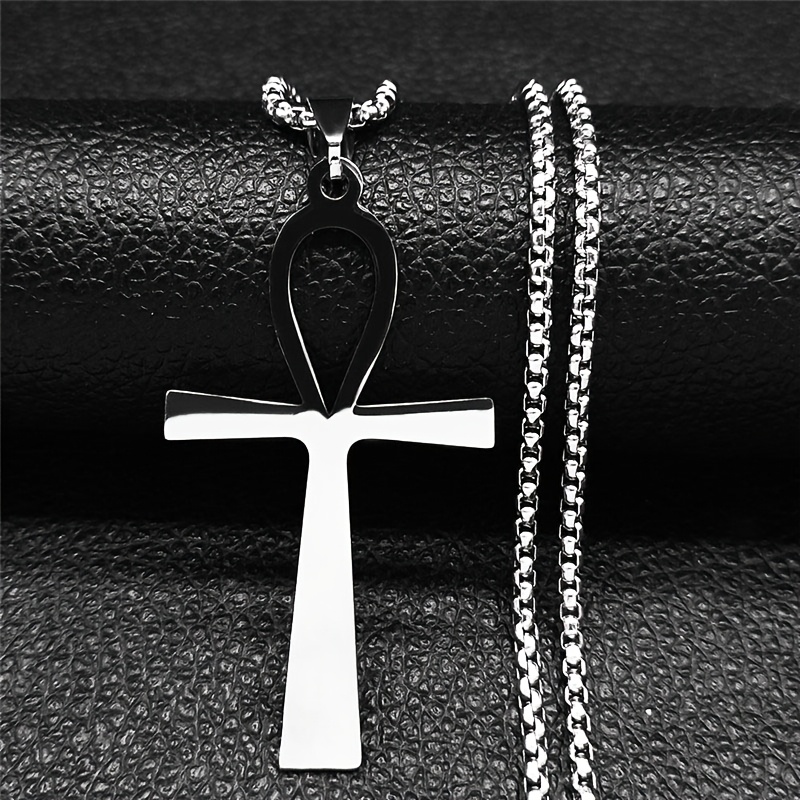 Image of Egyptian Ankh Cross 304 304 Stainless Steel Necklace For Women/men, Symbol Of Life Jewelry