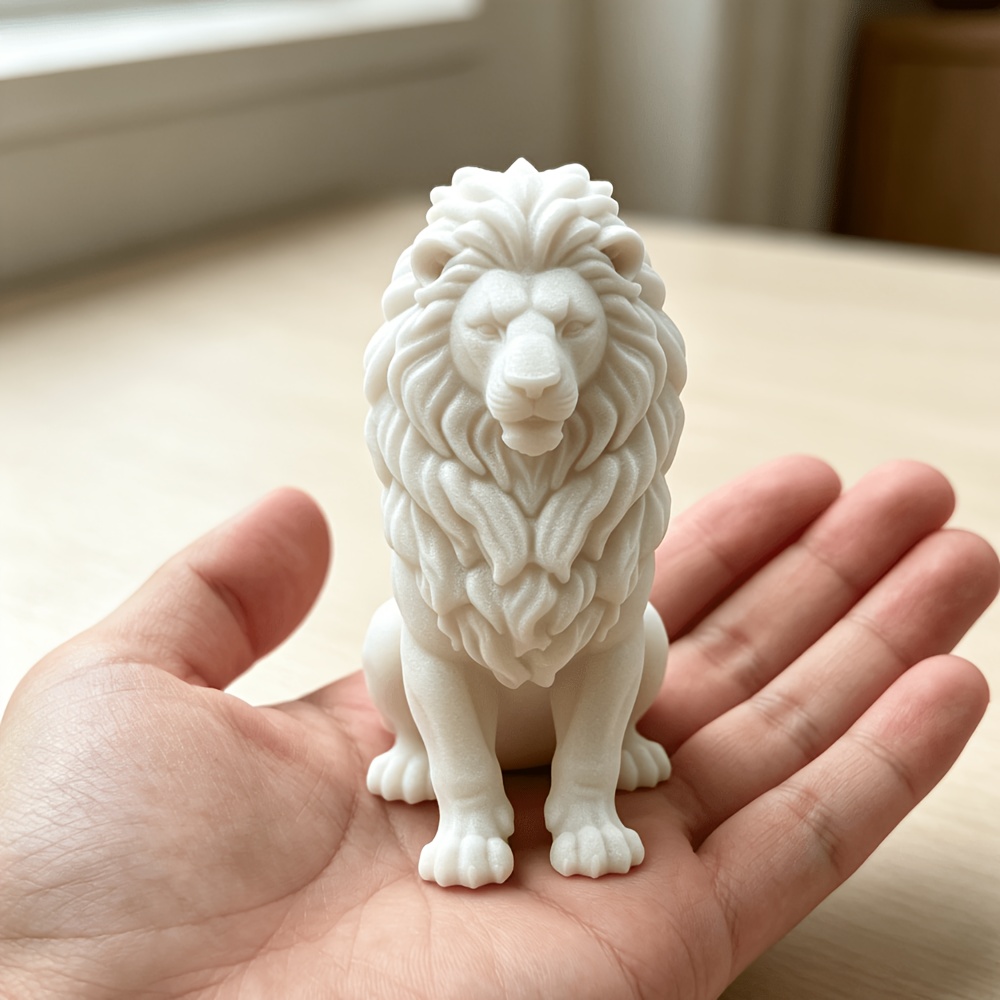 TEMU 1pc Mini Lion Statue Decor Figurine, Indoor And Outdoor Ornament, Home Shelf Decor, Perfect Gift For Easter, Valentine's Day, Mother's Day