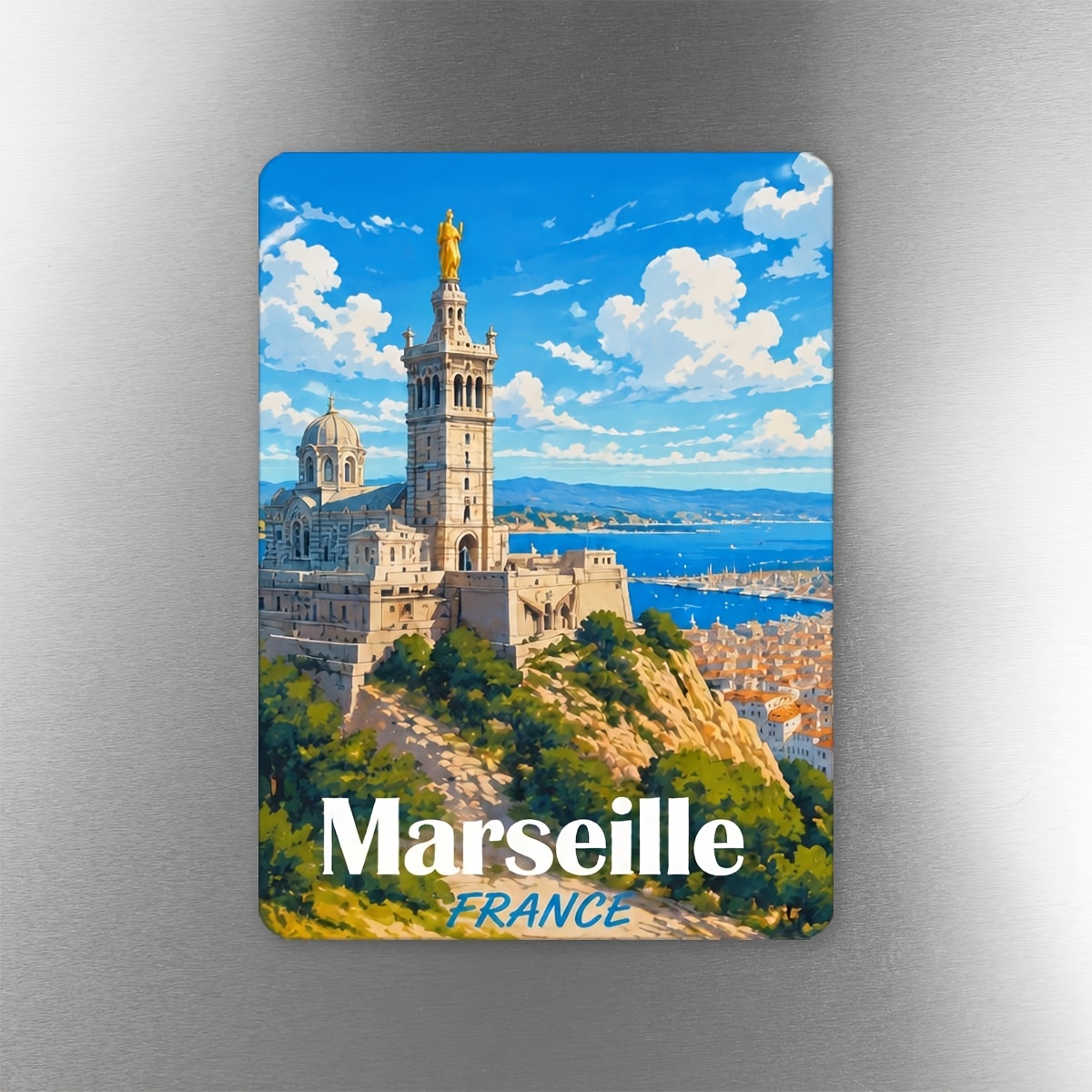TEMU 1 pièce Autocollant aimanté style art moderne, Cadeau unique, Décoration et organisateur créatif pour de réfrigérateur et de en fer, avec dos