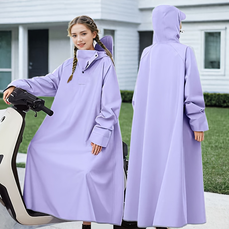 heavy duty motorfiets fiets regenjas voor vrouwen en mannen volledige lichaams hoogwaardig winddicht ontwerp met verstelbare capuchon brede pijpbedekking elastische manchetten tailleband volledige rits   reflecterende strepen ideaal voor buiten fietsen motorrijden scooteren beige lavendel motorfiets regenkleding fietsregenkleding volledige regenjas unisex regenkleding avonturiers stijlvolle regenkleding duurzame regenkleding l aanbevolen lengte 150 170   10