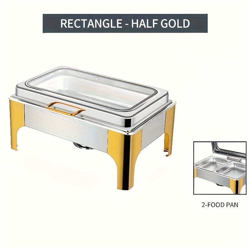 Image of A 9l Stainless Steel Food Warmer With An Alcohol Burner, Designed For Keeping Water Hot, Featuring A Large Lid, Suitable For Use At Banquets, Restaurants, And Parties, Intended For Cooking. ( Cooking)