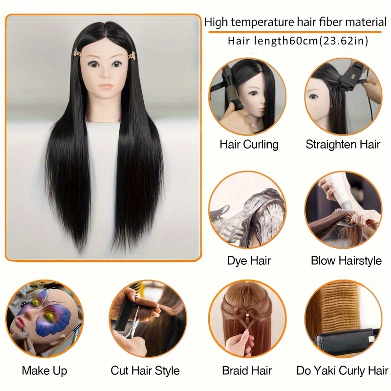 Salon Practice Head Model for Hair Styling