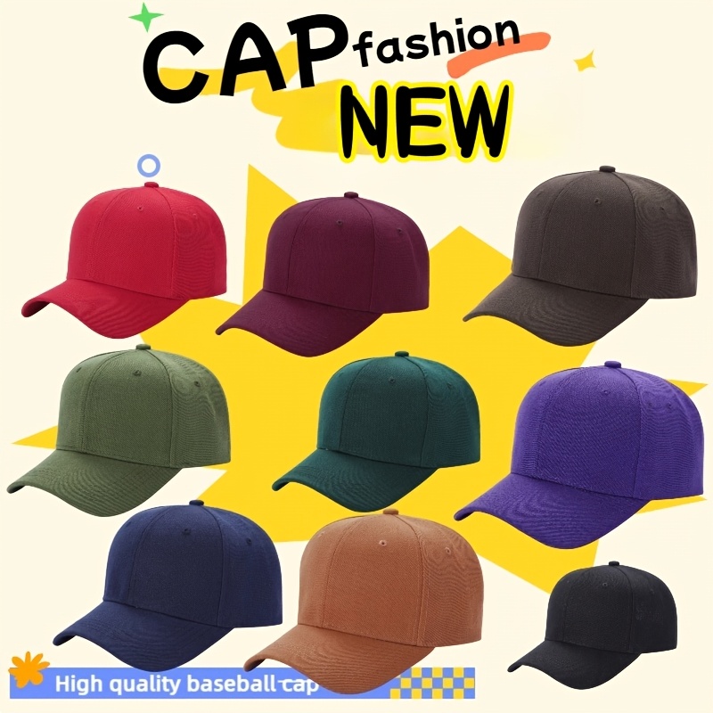 

Autumn And Winter Casual Sports Style Street Trend Solid Color Wholesale Baseball Cap, Simple Japanese Classic Style, With Sun Protection Effect, Shape.