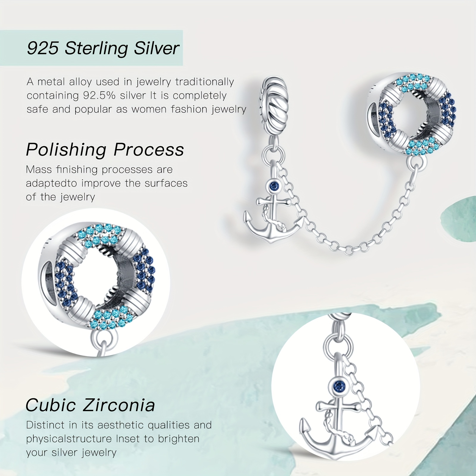 925 Sterling Silver Charm Beads Assorted Series
