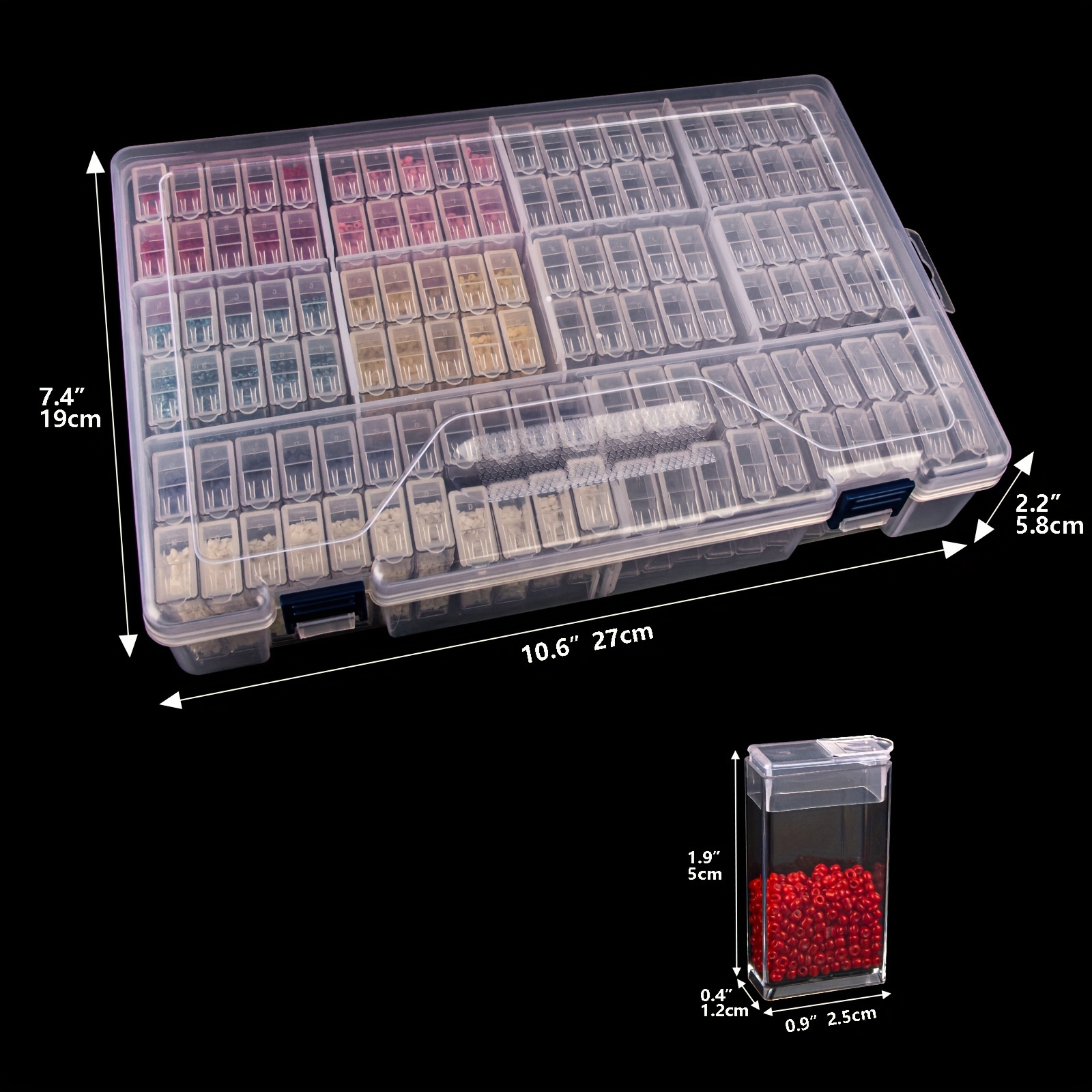 42/124 Slots Clear Storage Box Set Jewelry Beads Charms Pendants Accessories Organizer Container Diy Craft Small Items Package Storage Box