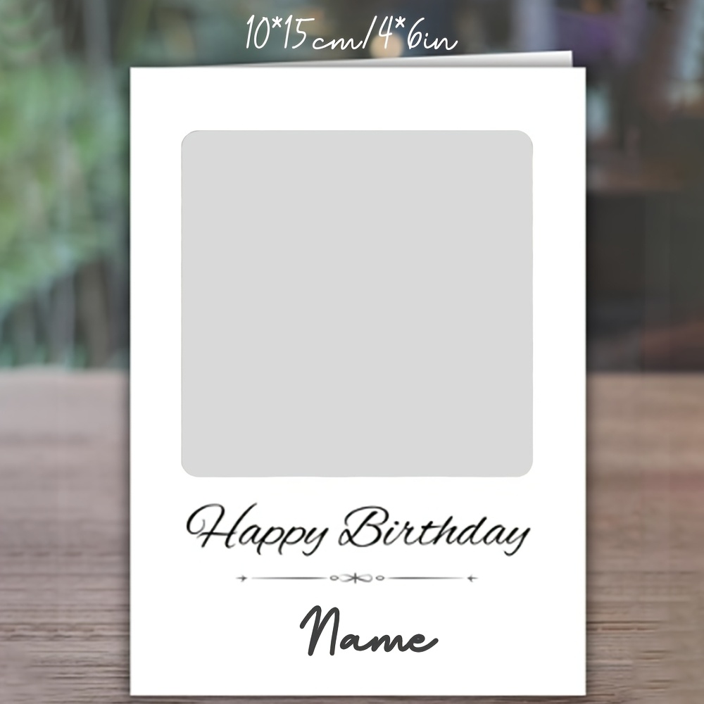Custom Birthday Card With Envelope, Featuring Personalized Photo And Name Options. For , Family, Or , With A Cute And