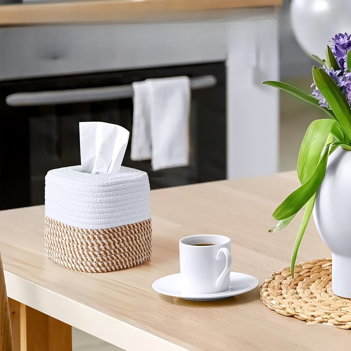 1pc/handmade Woven Production Easy Tissue Box, Very Suitable For Home Decoration Table Napkin Storage, Inner Box Packaging