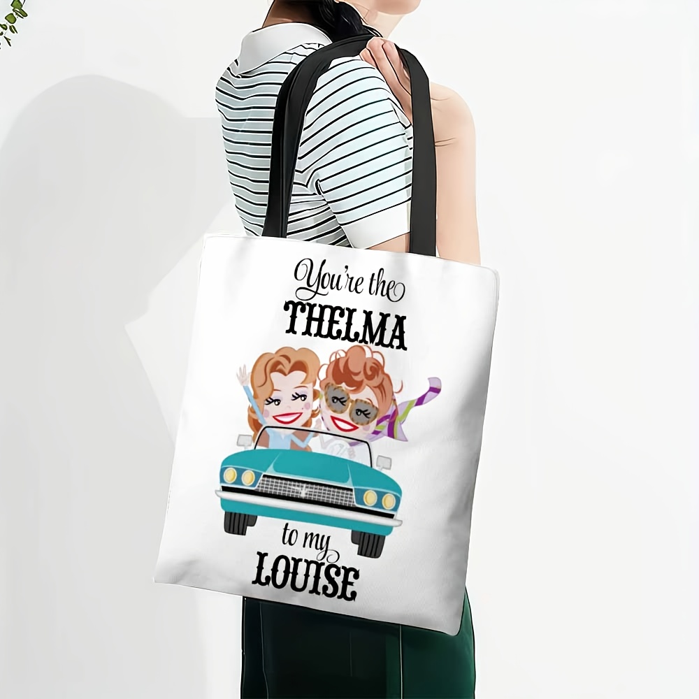 TEMU 1pc Double-sided Printing "you Are In My Heart, Bag", Suitable For Daily Commuting, Handbag, , Daily Commuting Occasions, Perfect For Casual