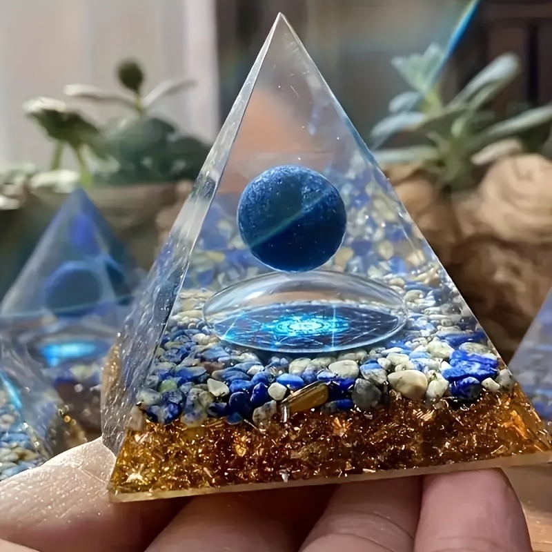 

1pc Pyramid, Desktop Home Decoration, Lapis Stone Pyramid, Perfect Gift For Christmas, Valentine's Day, New Year, Festivals!